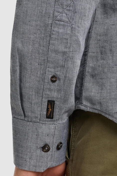 PME legend long sleeve shirt ctn 2tone linen